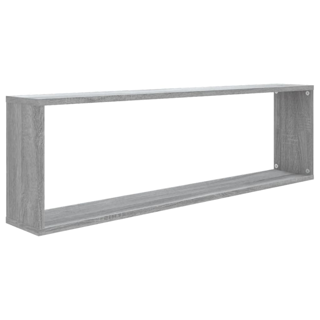 Vegghyller kube 4 stk grå sonoma 100x15x30 cm konstruert tre