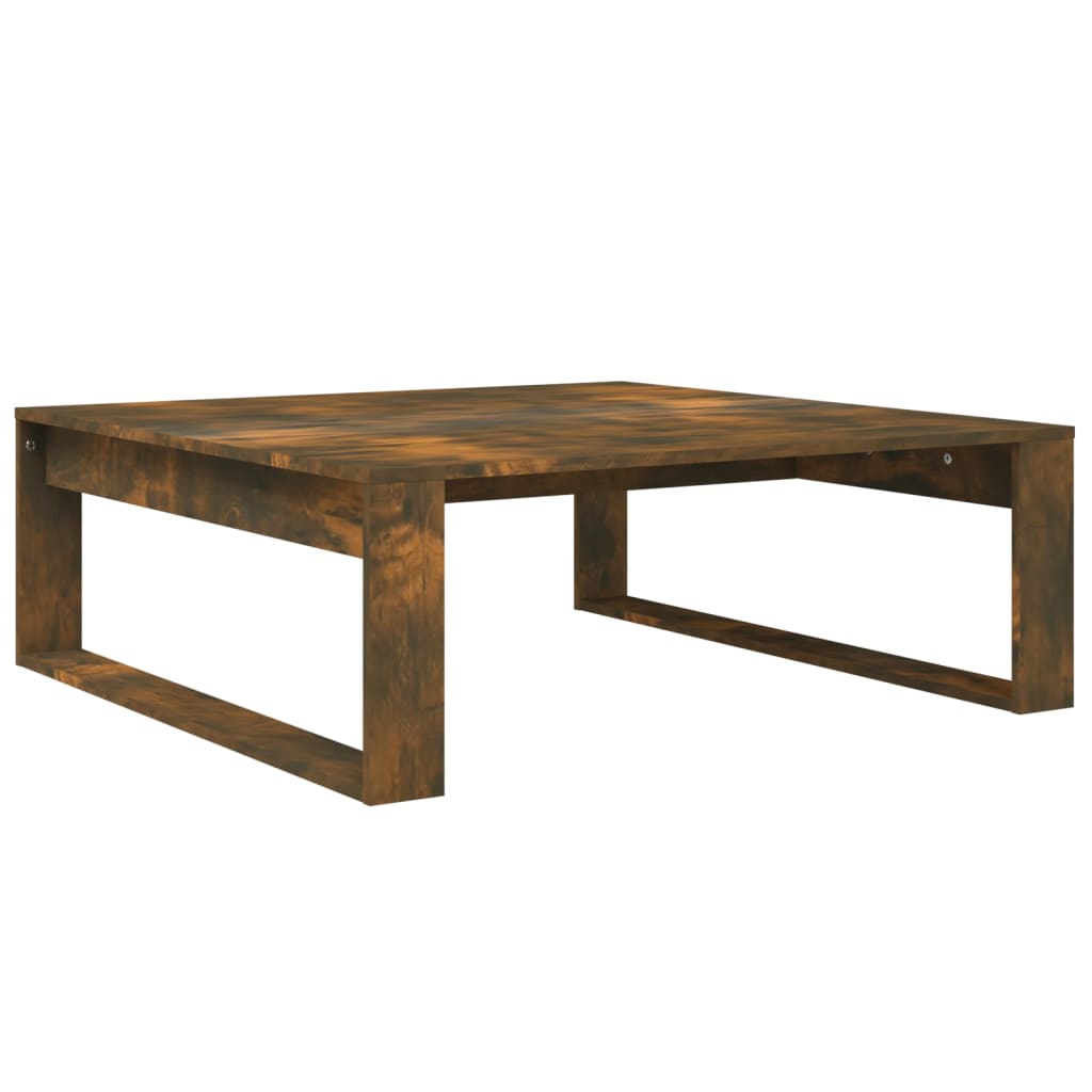 Salongbord røkt eik 100x100x35 cm konstruert tre