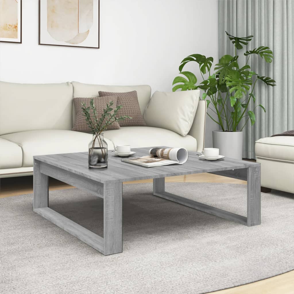 Salongbord grå sonoma 100x100x35 cm konstruert tre