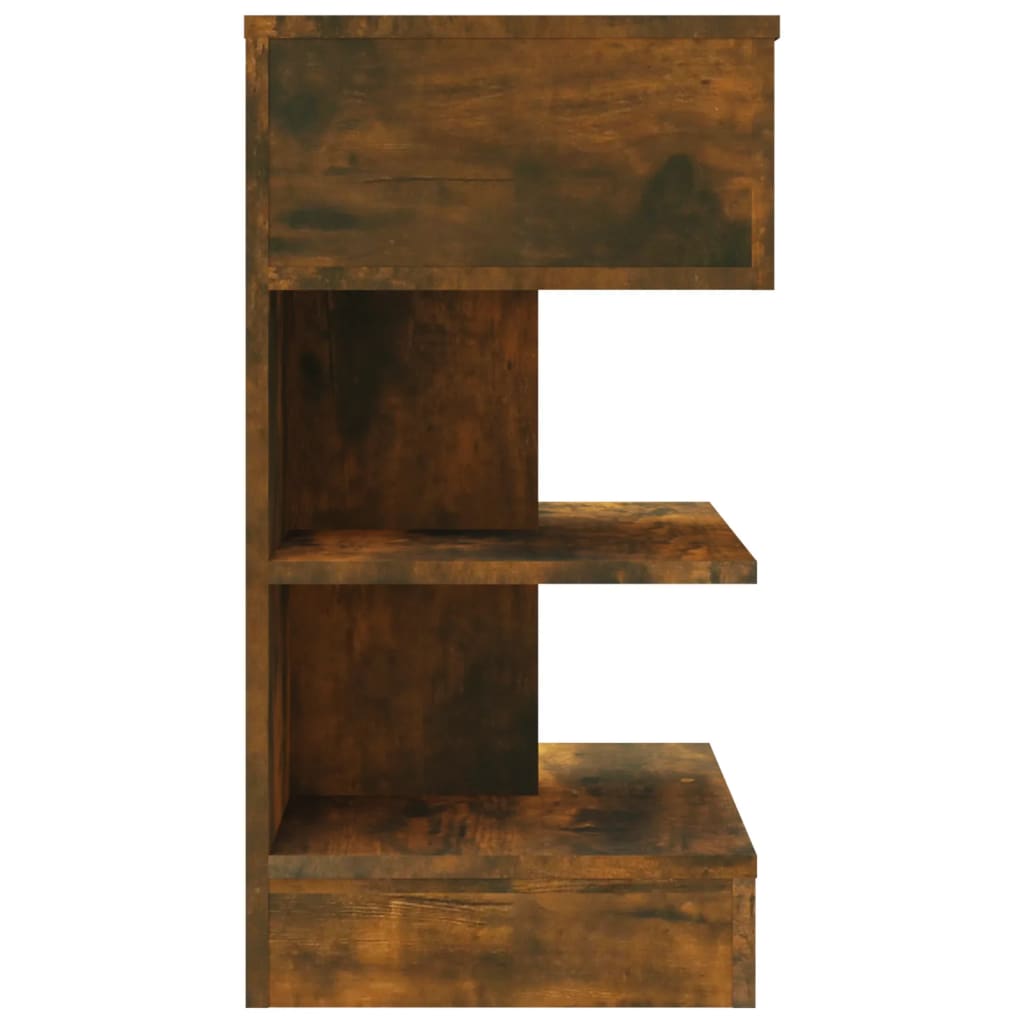 Nattbord 2 stk røkt eik 40x35x65 cm konstruert tre