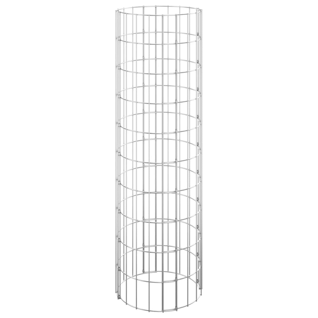 Sirkulær gabion stolpe galvanisert stål Ø30x100 cm