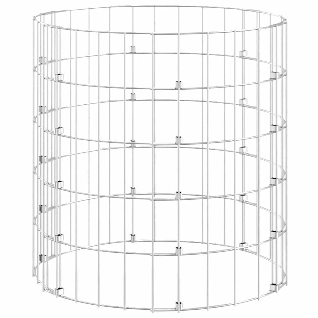 Sirkulær gabion stolpe galvanisert stål Ø50x50 cm