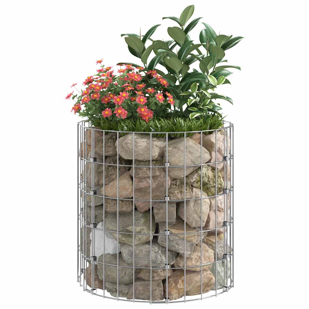 Sirkulær gabion stolpe galvanisert stål Ø50x50 cm