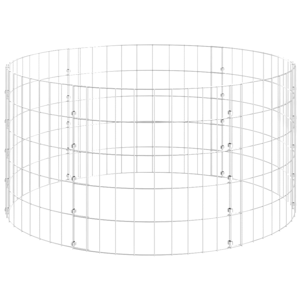 Sirkulær gabion stolpe galvanisert stål Ø100x50 cm