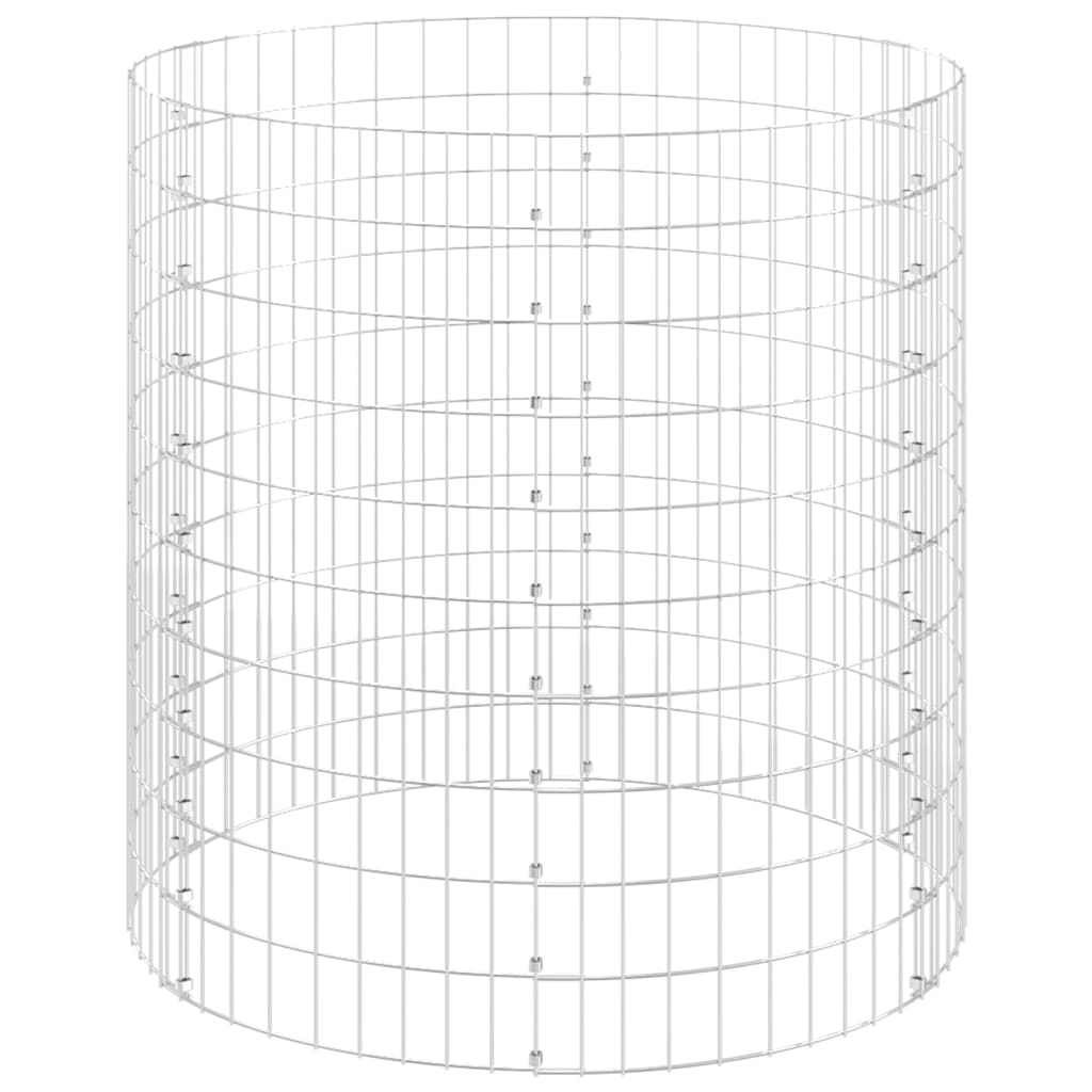 Sirkulær gabion stolpe galvanisert stål Ø100x100 cm