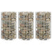Sirkulær gabion høybed 3 stk galvanisert stål Ø30x50 cm