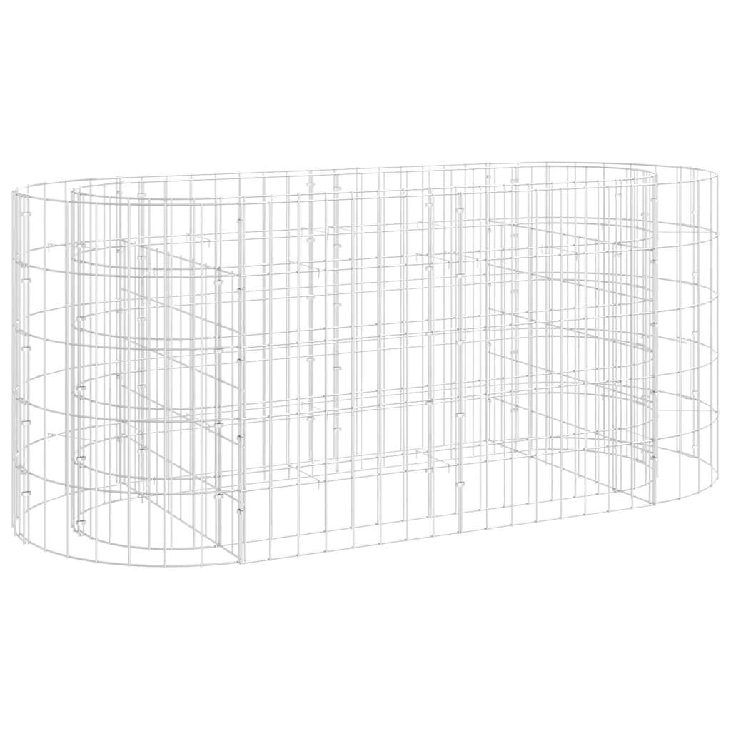 Gabion høybed galvanisert jern 120x50x50 cm vidaXL