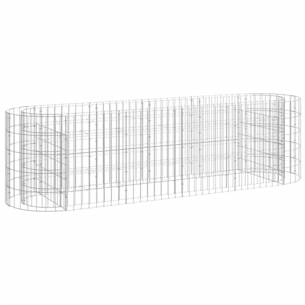 Gabion høybed galvanisert jern 190x50x50 cm vidaXL
