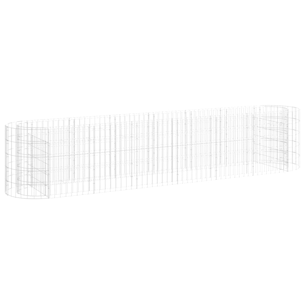 Gabion høybed galvanisert jern 260x50x50 cm vidaXL