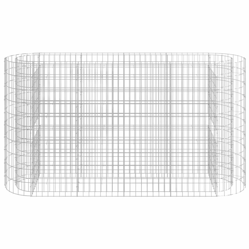 Gabion høybed galvanisert jern 190x50x100 cm