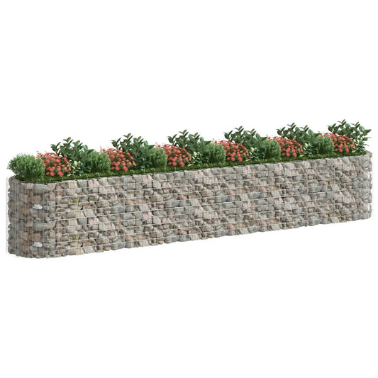 Gabion høybed galvanisert jern 600x100x100 cm