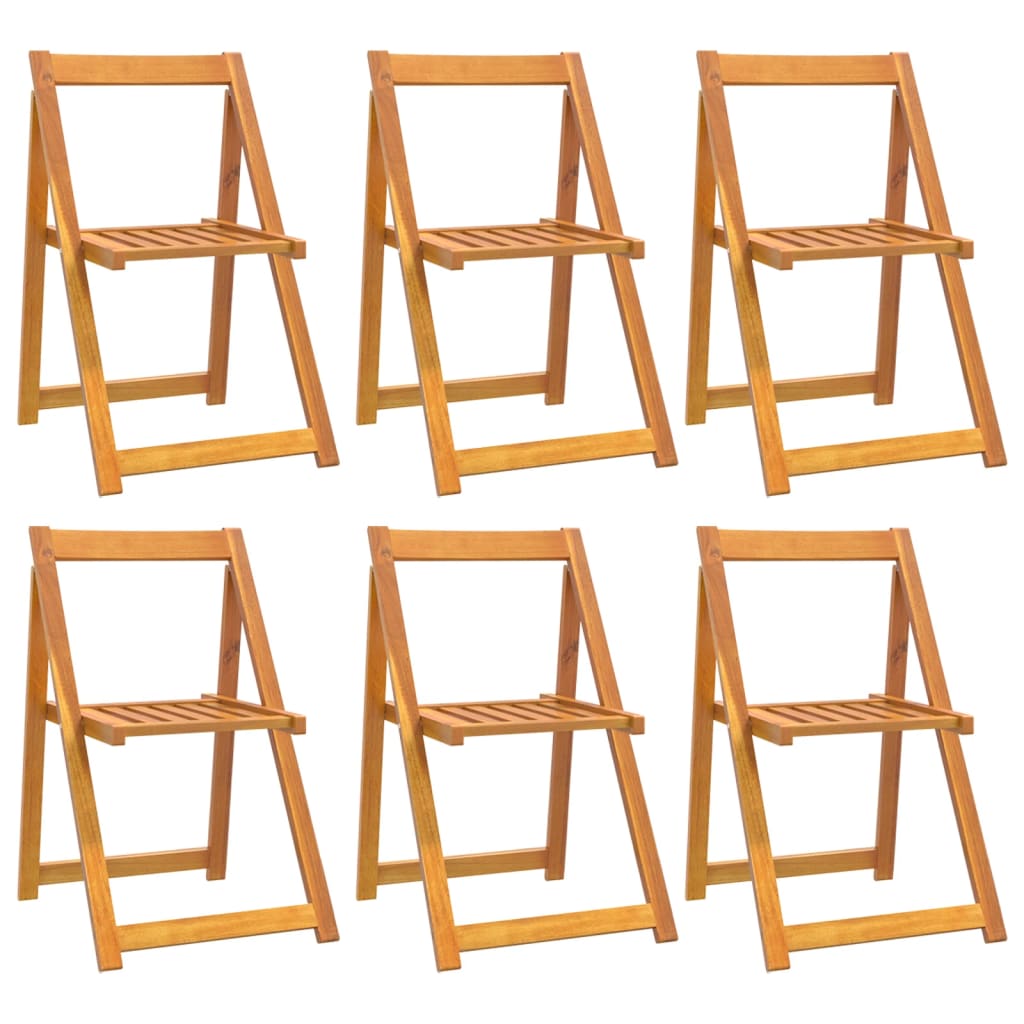Klappstoler 6 stk heltre akasie vidaXL