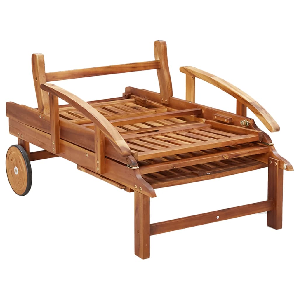 Solsenger 2 stk med bord heltre akasie