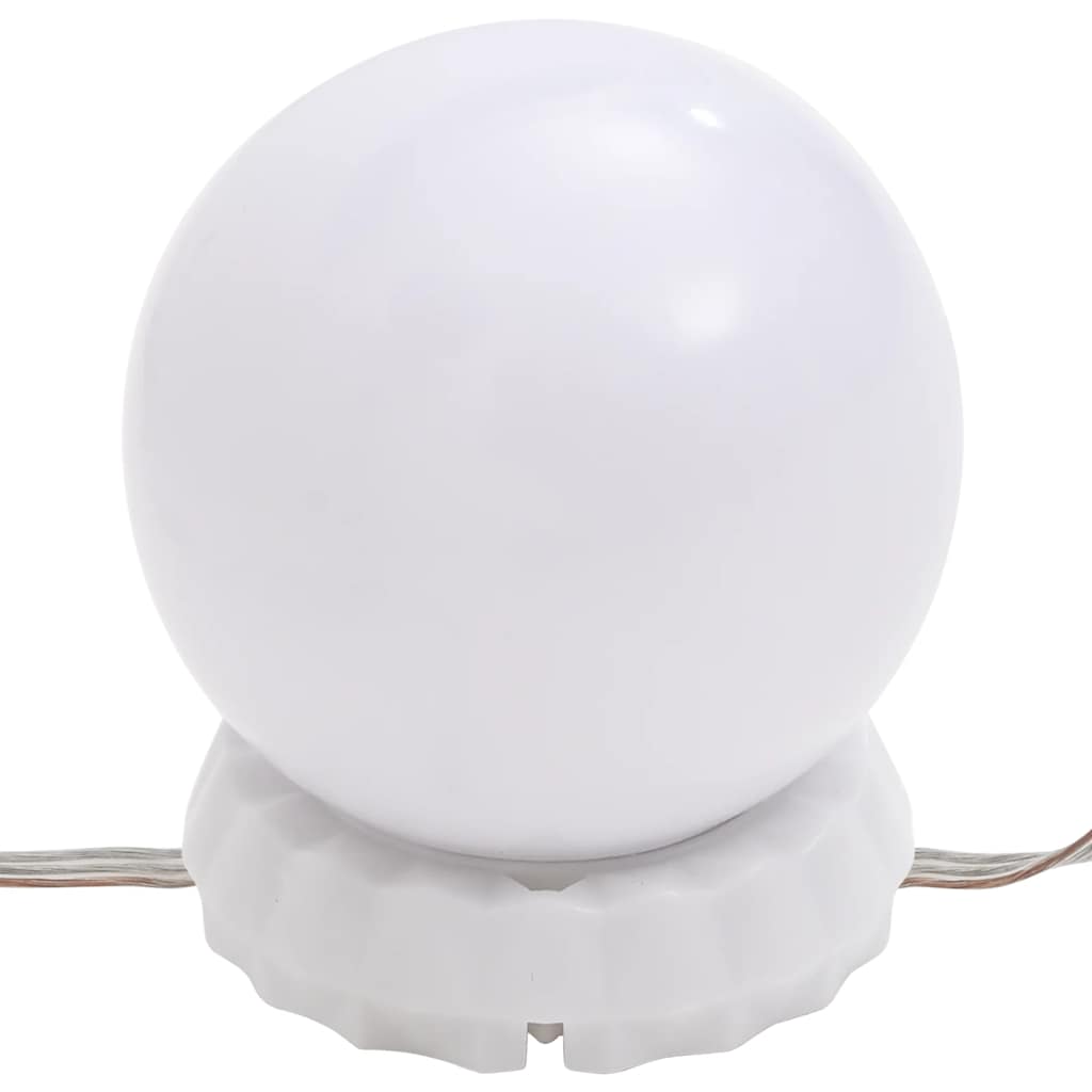 Speil med LED-lys 60x40 cm glass oval vidaXL
