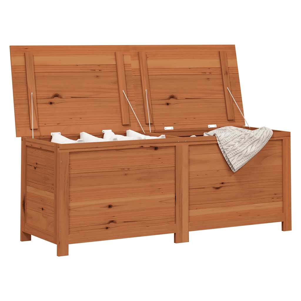 Utendørs putekasse brun 150x50x56 cm heltre gran