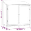 Hageskur brun 102x52x112 cm heltre gran