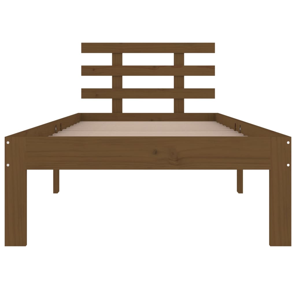 Sengeramme honningbrun heltre 100x200 cm