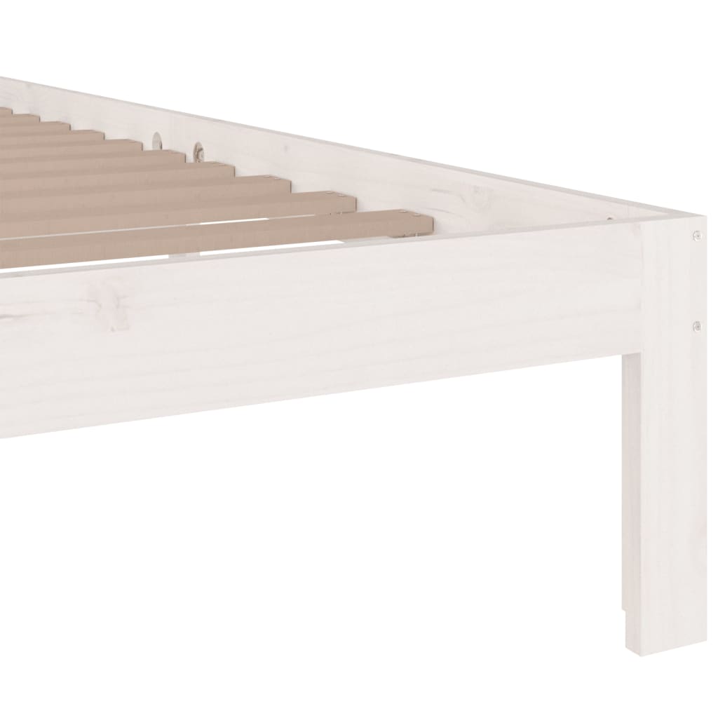 Sengeramme hvit heltre 200x200 cm