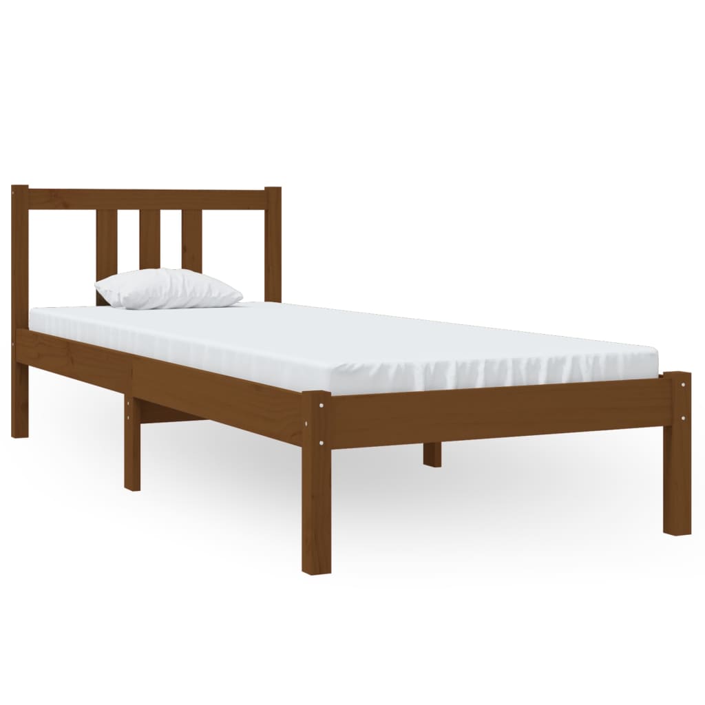 Sengeramme honningbrun heltre 75x190 cm Small Single