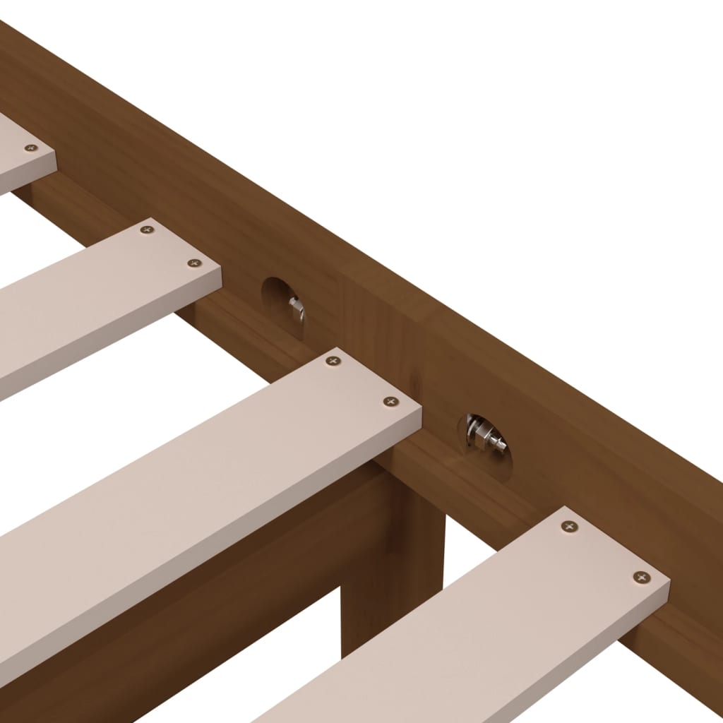 Sengeramme honningbrun heltre 75x190 cm Small Single