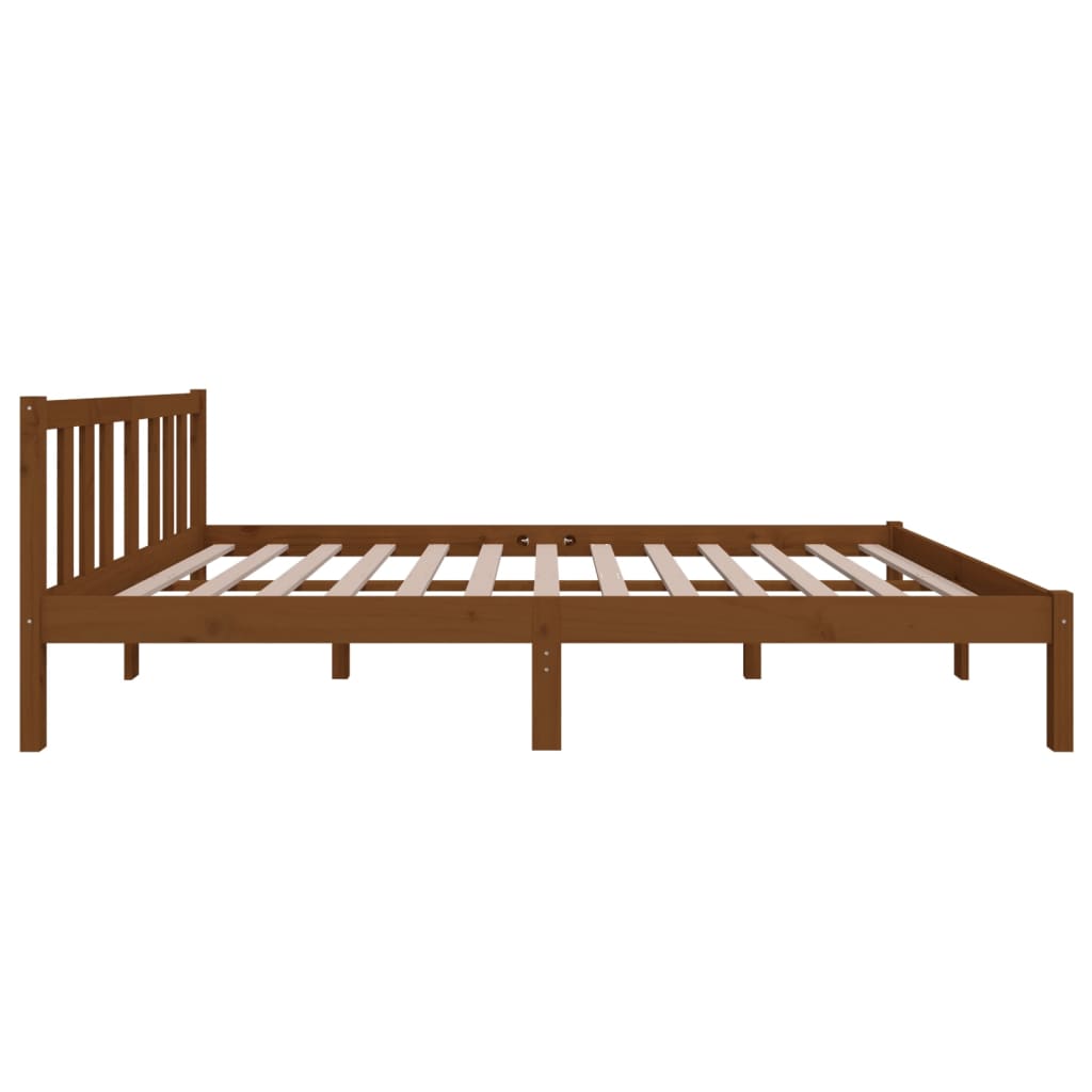 Sengeramme honningbrun heltre 120x200 cm