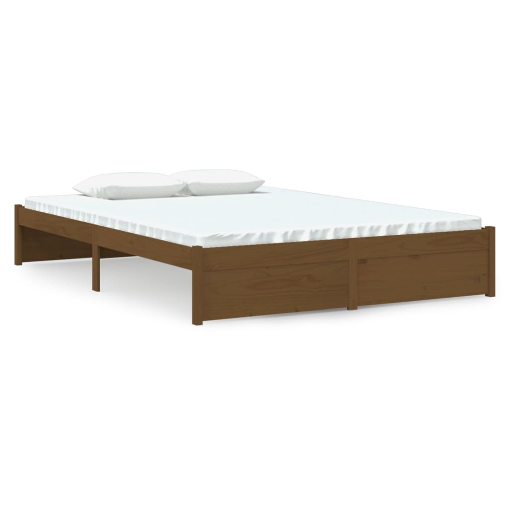 Sengeramme honningbrun heltre 140x190 cm