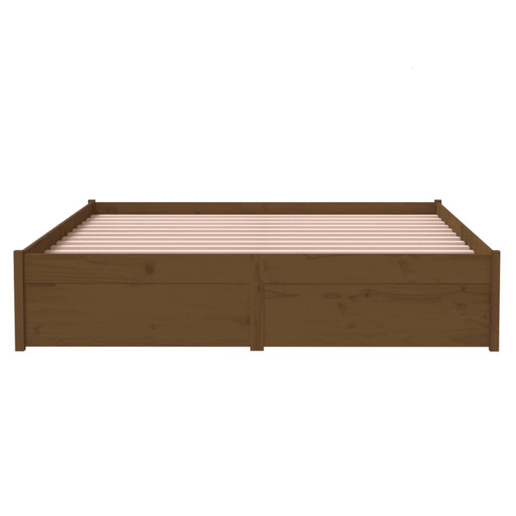 Sengeramme honningbrun heltre 140x190 cm