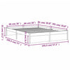 Sengeramme honningbrun heltre 140x190 cm