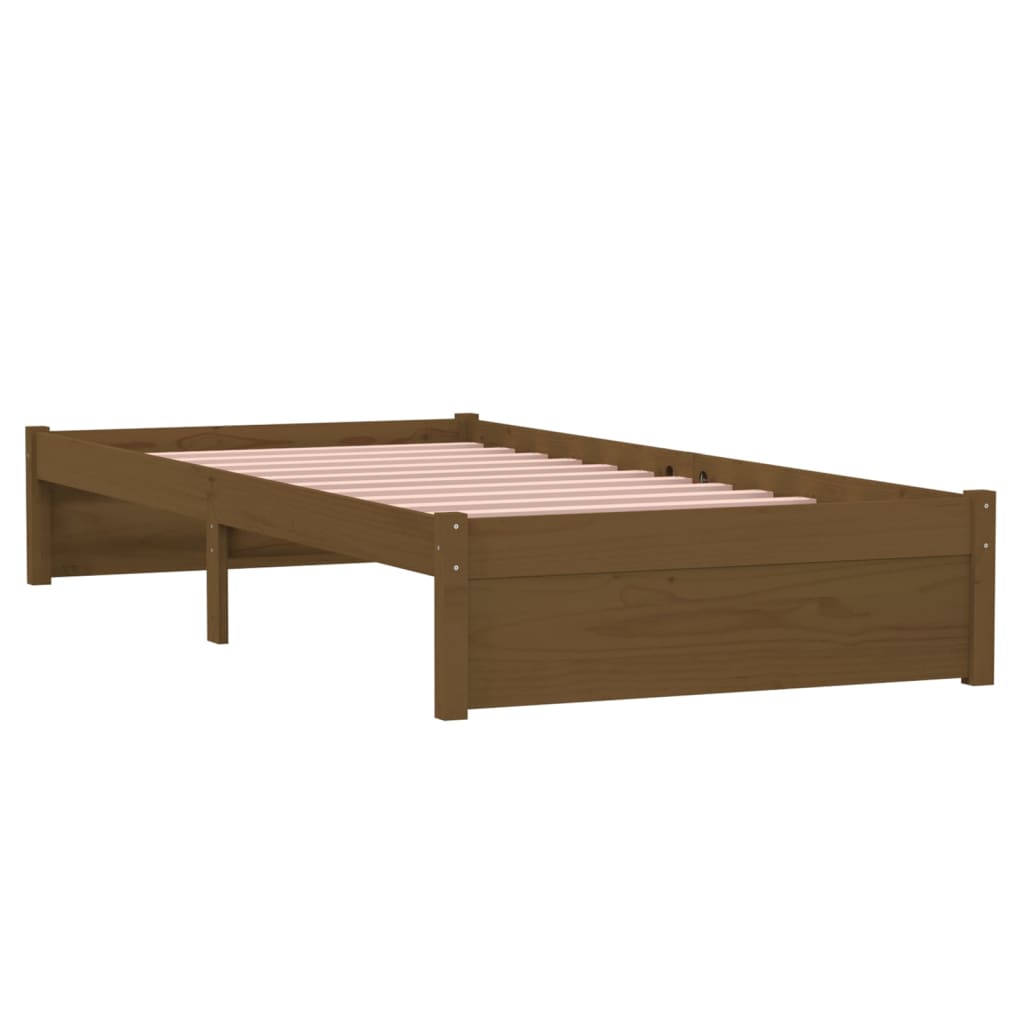 Sengeramme honningbrun heltre 90x200 cm