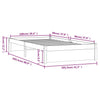 Sengeramme hvit heltre 100x200 cm