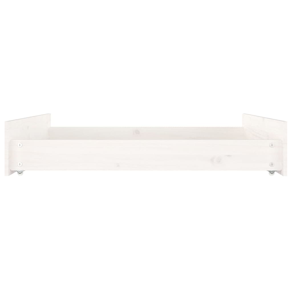 Sengeskuffer 2 stk hvit heltre furu