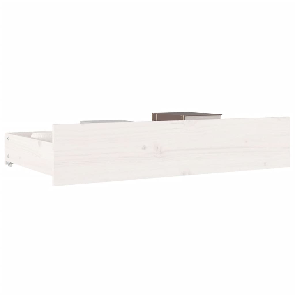 Sengeskuffer 4 stk hvit heltre furu