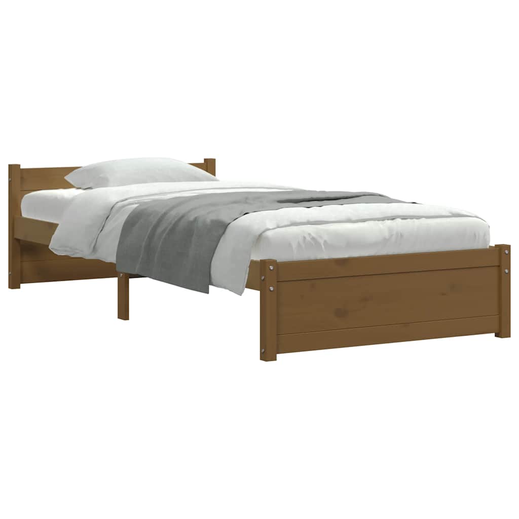 Sengeramme honningbrun heltre 75x190 cm Small Single