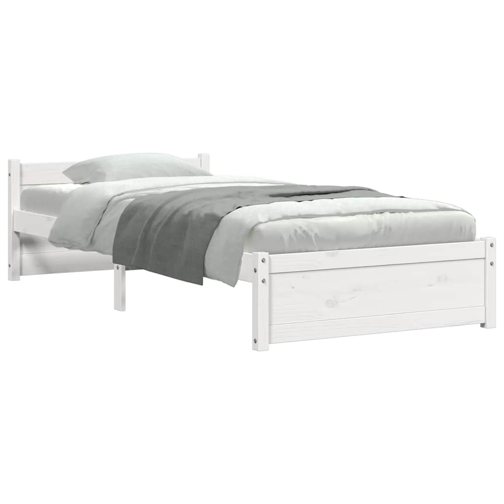 Sengeramme hvit heltre 90x190 cm Single
