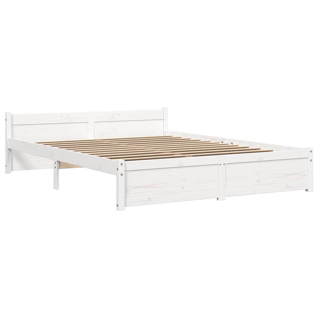 Sengeramme hvit heltre 135x190 cm Double