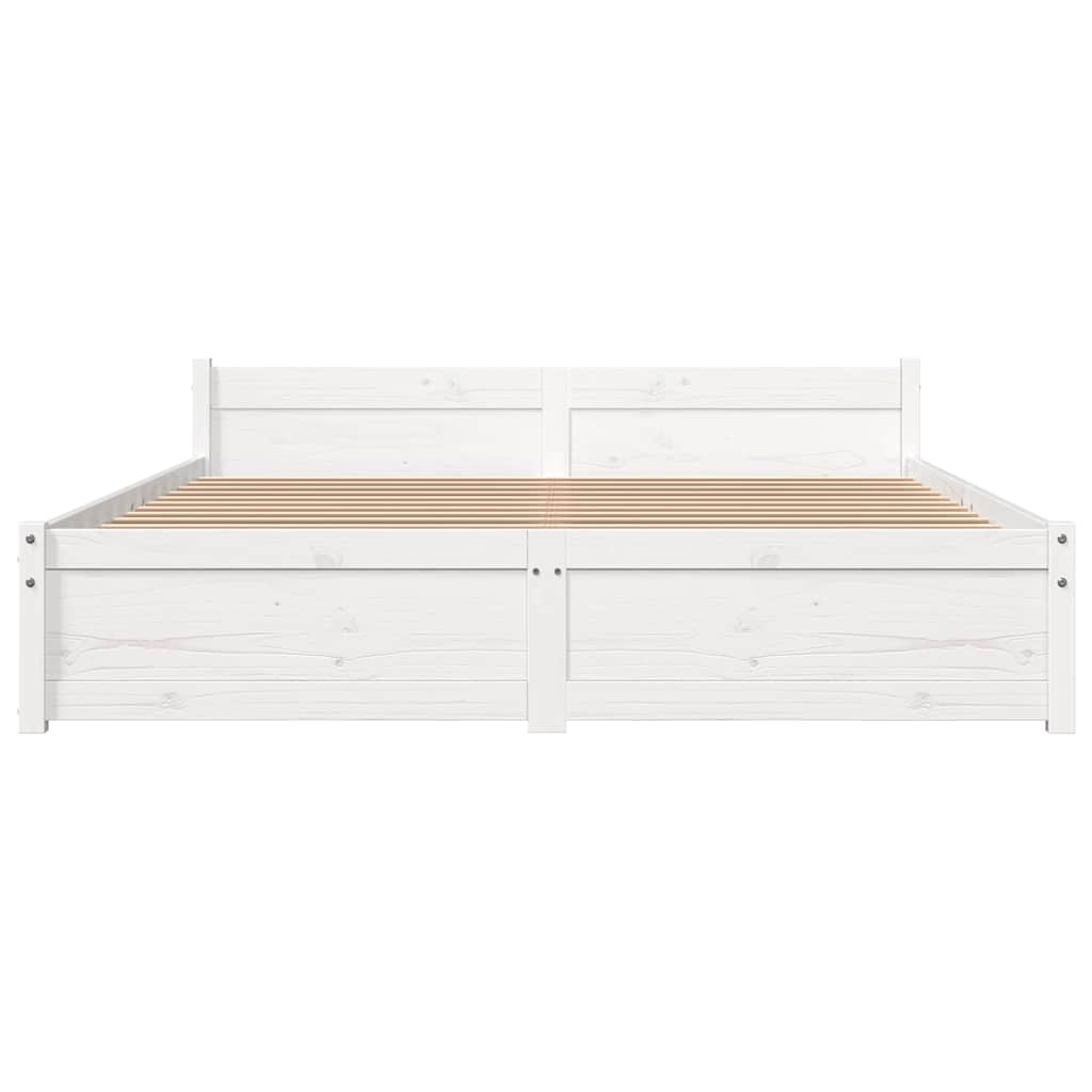 Sengeramme hvit heltre 135x190 cm Double