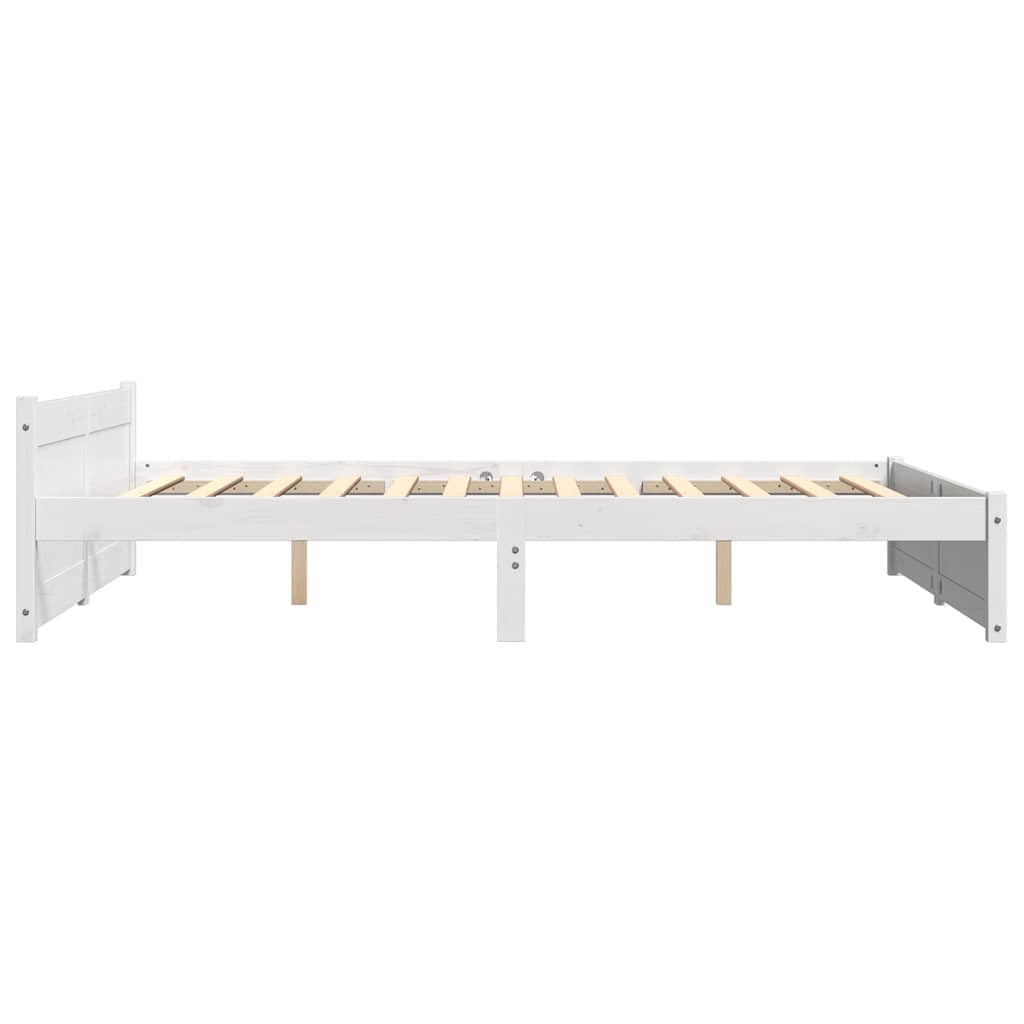 Sengeramme hvit heltre 135x190 cm Double
