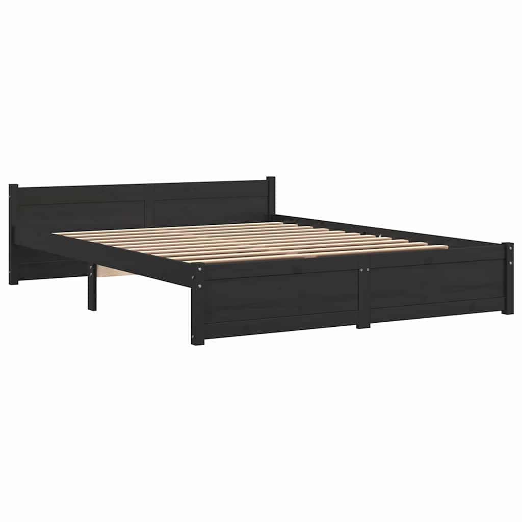 Sengeramme svart heltre 135x190 cm Double