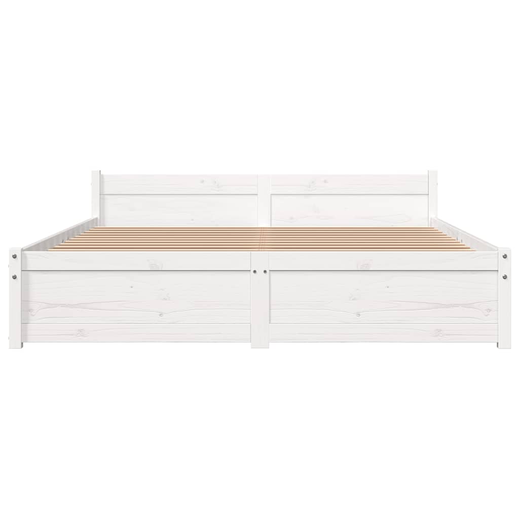 Sengeramme hvit heltre 140x190 cm
