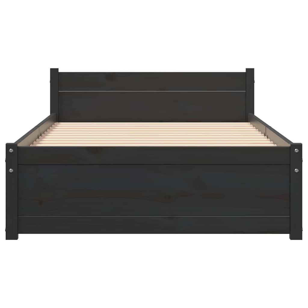Sengeramme svart heltre 90x200 cm