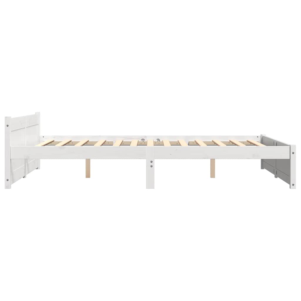 Sengeramme hvit heltre 140x200 cm