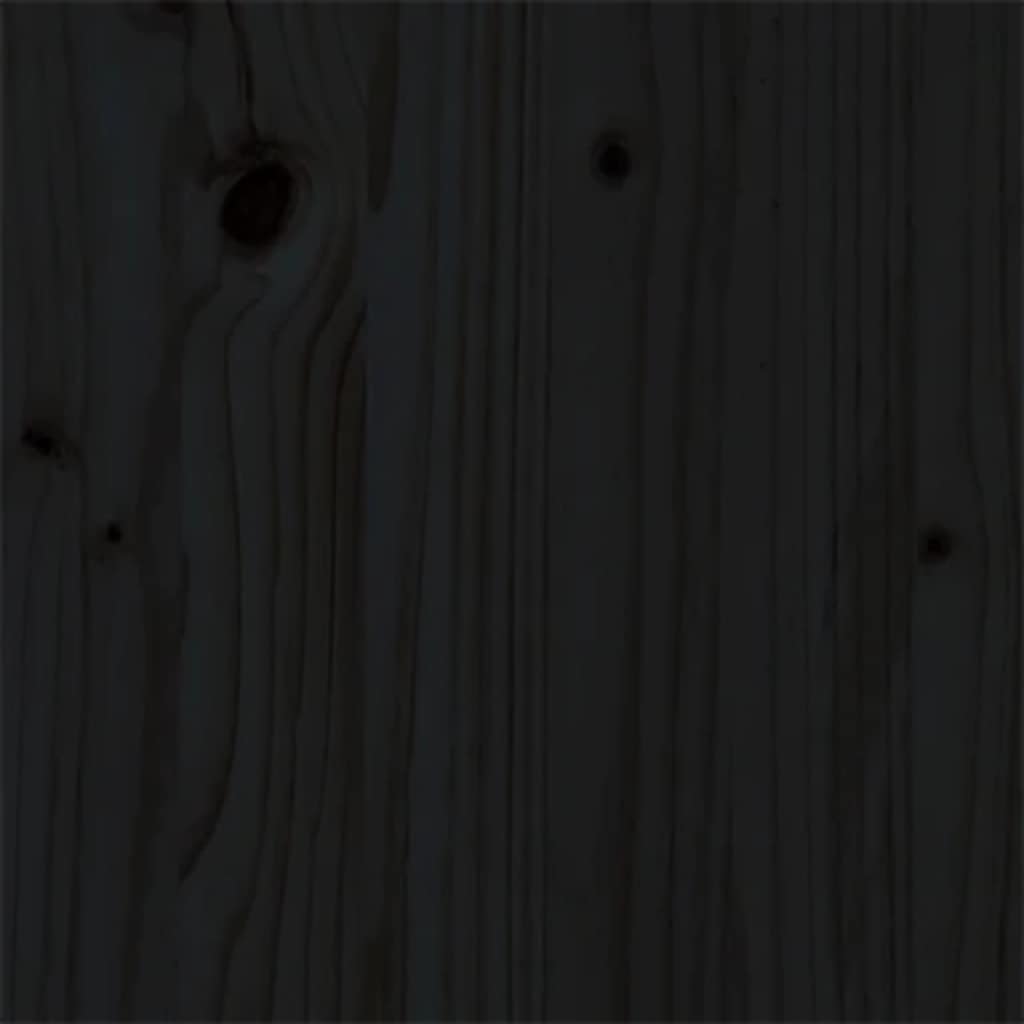 Sengeramme svart heltre 150x200 cm King Size