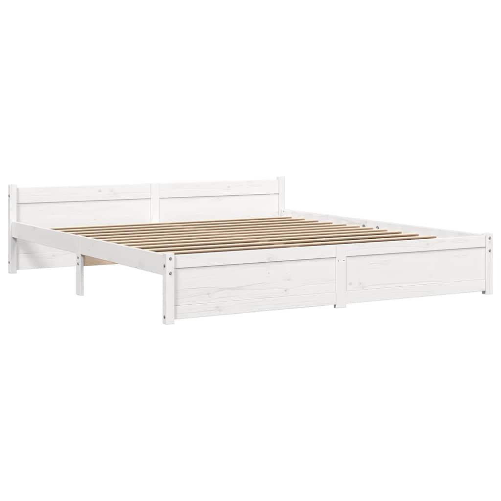 Sengeramme hvit heltre 180x200 cm Super King