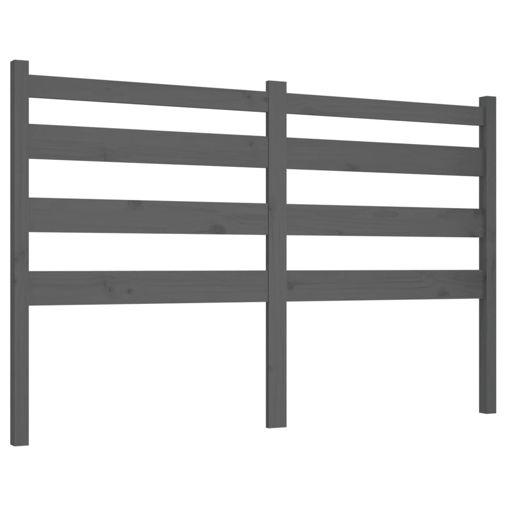 Sengegavl grå 156x4x100 cm heltre furu vidaXL