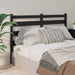 Sengegavl svart 206x4x100 cm heltre furu