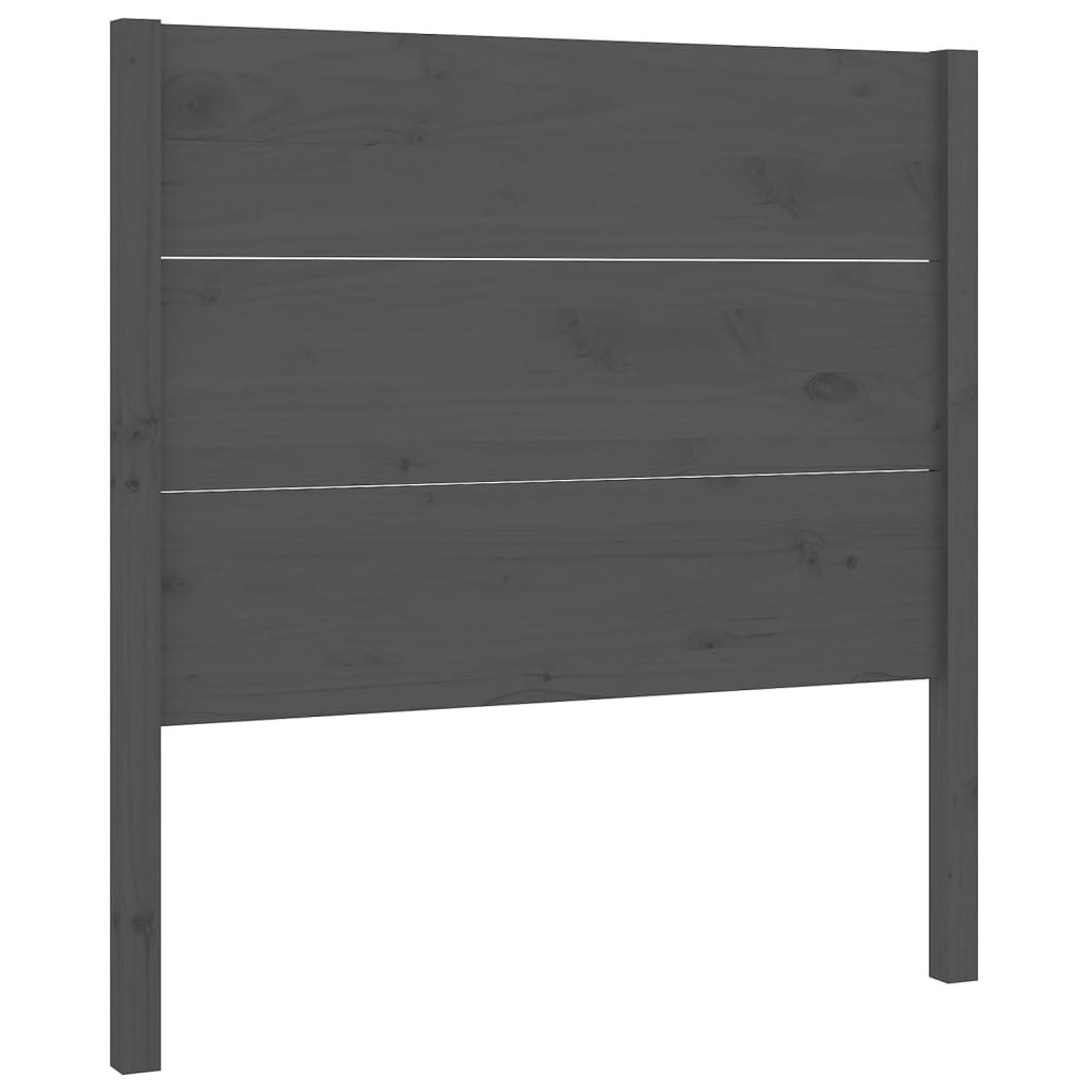 Sengegavl grå 96x4x100 cm heltre furu