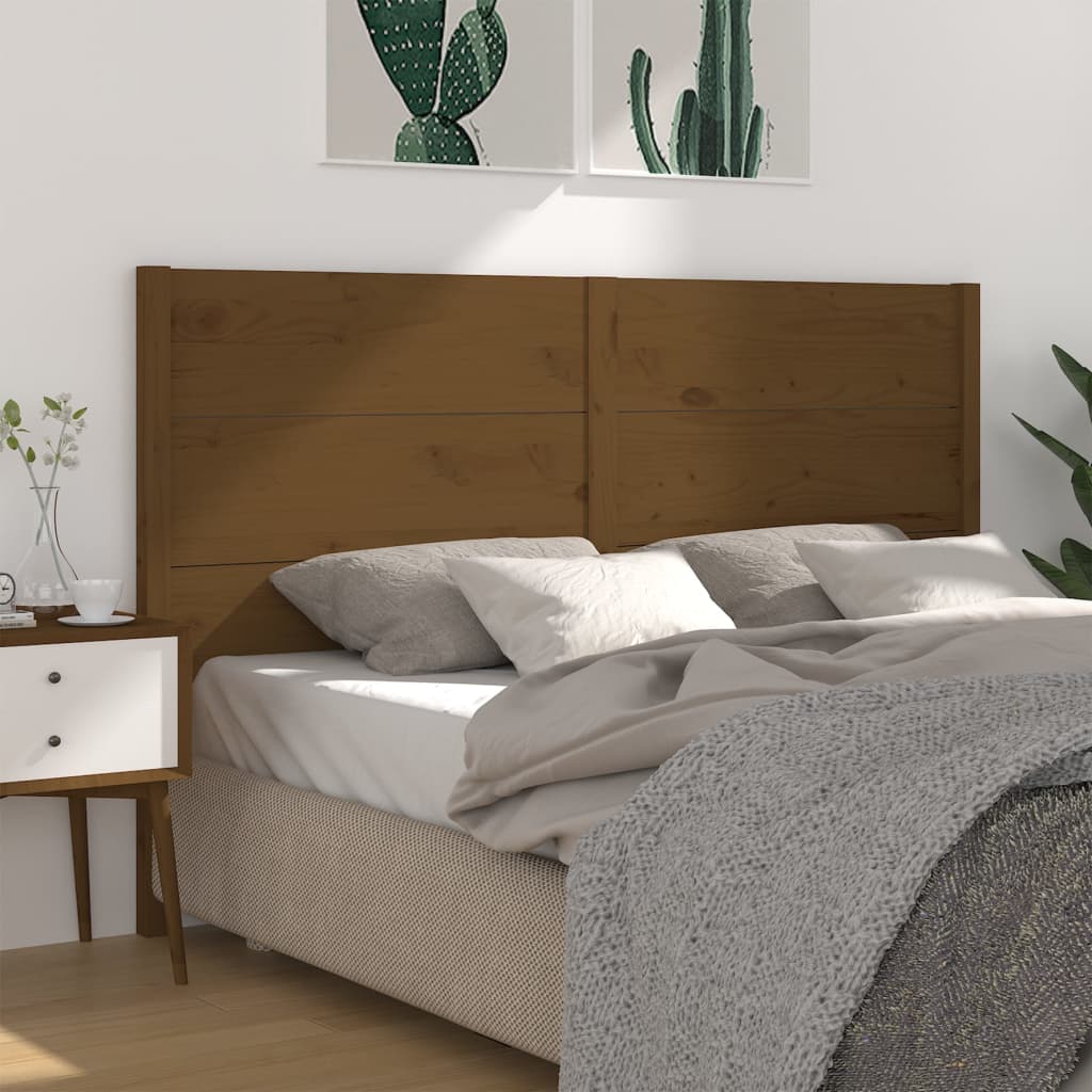 Sengegavl honningbrun 126x4x100 cm heltre furu