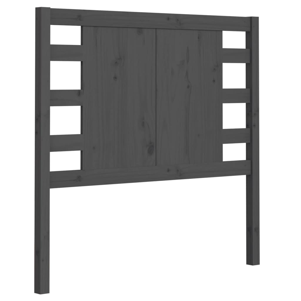 Sengegavl grå 81x4x100 cm heltre furu