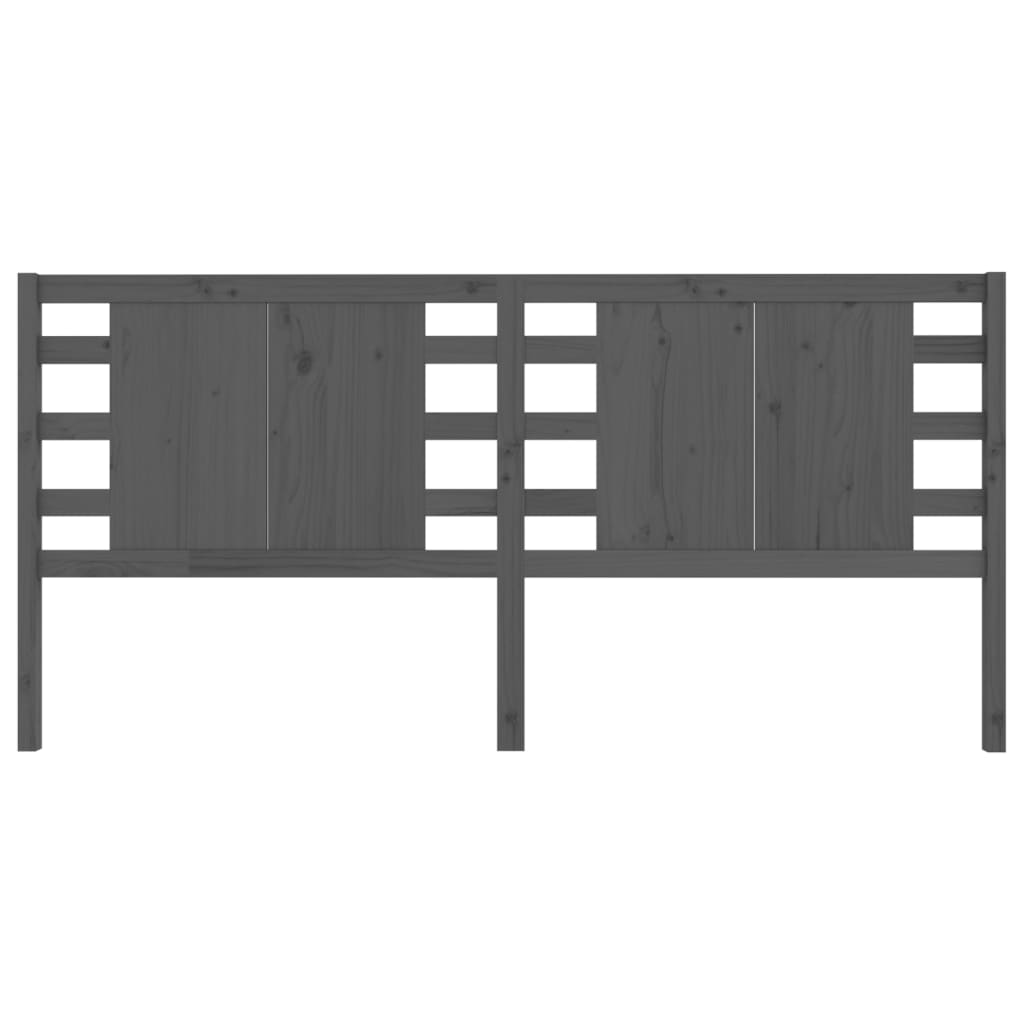 Sengegavl grå 166x4x100 cm heltre furu