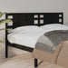 Sengegavl svart 206x4x100 cm heltre furu